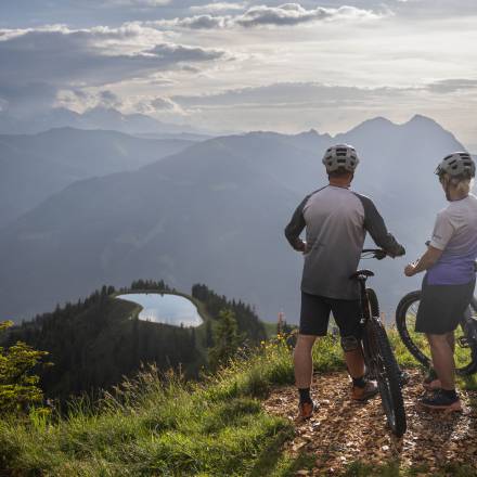 Fahrradtour am Fulseck mit Blick auf Spiegelsee