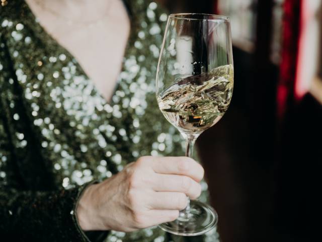 Weißwein im Glas