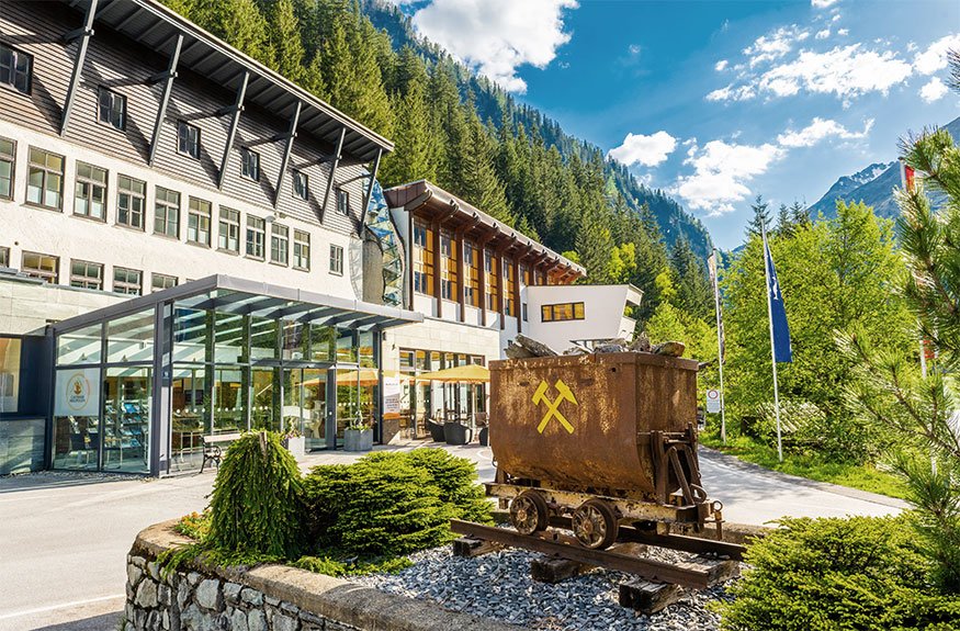 Exterior view of the Gastein Healing Gallery in Böckstein