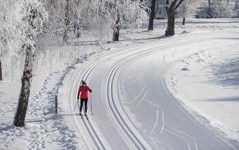 Frau beim Langlaufen im Gasteinertal